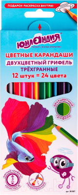 Набор цветных карандашей Юнландия Морские жители / 181587 - фото