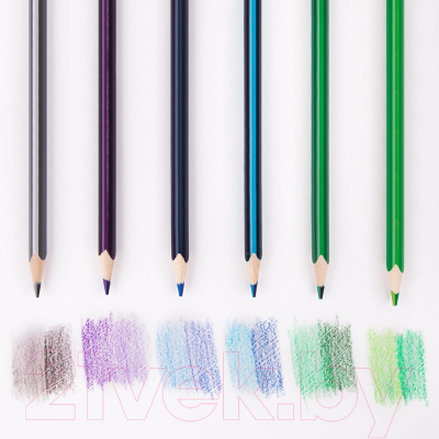 Набор цветных карандашей Юнландия Морские жители / 181587