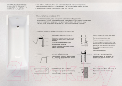 Ванна акриловая 1Марка Cassandra 140x140 (с каркасом)