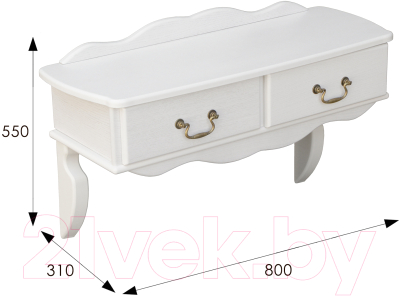 Консольный столик Мебелик Берже 20 (белый ясень)