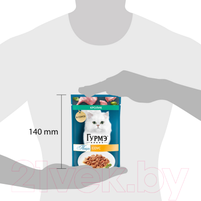 Влажный корм для кошек Гурмэ Перл кролик соус