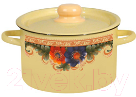 Кастрюля СтальЭмаль Вологда 1с16с/1 (кремовый) - фото