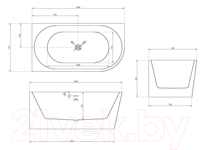 Ванна акриловая Abber AB9257-1.5 L