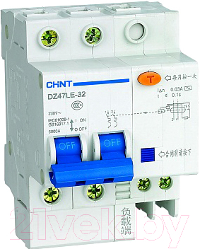 Дифференциальный автомат Chint DZ47LE-32 2P 25A 30mA AC С - фото