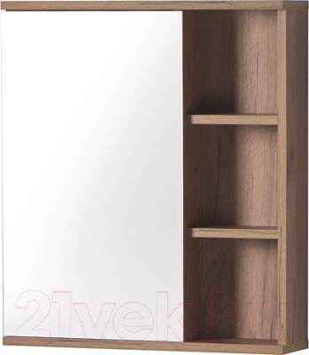 Шкаф с зеркалом для ванной Акваль Джиа 60 / ДЖИА.04.60.00.L - фото