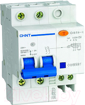 Дифференциальный автомат Chint DZ47LE-63 2P 40A 30mA AC С - фото