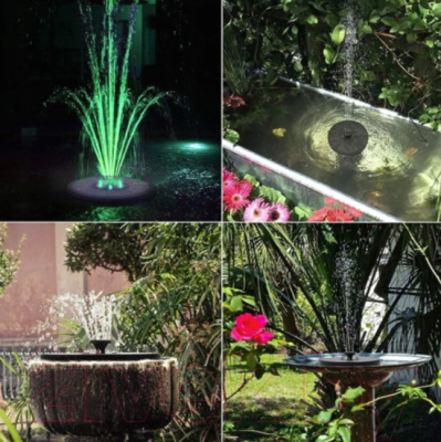 Фонтан для пруда Sipl На солнечных батареях / Led RGB ZD70G