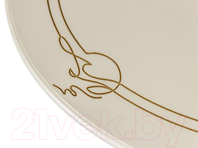 Журнальный столик Мебелик Овация М (слоновая кость/золото)