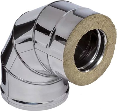 Поворот дымохода Ferrum 90° 430/0.5мм Ф100x200 / f4201 - фото