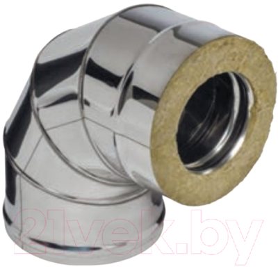 Поворот дымохода Ferrum 90° 430/0.5мм Ф80x160 / f4216 - фото