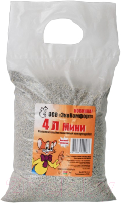 Наполнитель для туалета ЭкоКомфорт Мини бентонитовый комкующийся - фото