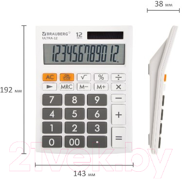 Калькулятор Brauberg Ultra-12-WT / 250496