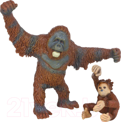 Набор фигурок коллекционных Masai Mara Мир диких животных. Семья орангутанов / MM211-121 - фото