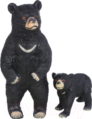 Набор фигурок коллекционных Masai Mara Мир диких животных. Семья гималайских медведей / MM211-122 - фото