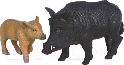 Набор фигурок коллекционных Masai Mara Мир диких животных. Семья кабанов / MM211-130 - фото