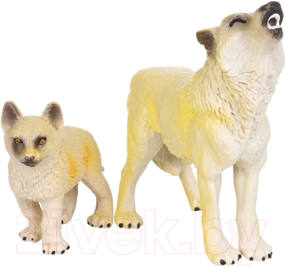 Набор фигурок коллекционных Masai Mara Мир диких животных. Семья полярных волков / MM211-132 - фото