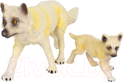 Набор фигурок коллекционных Masai Mara Мир диких животных. Семья полярных волков / MM211-133 - фото