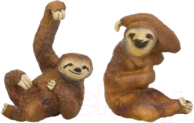 Набор фигурок коллекционных Masai Mara Мир диких животных. Семья ленивцев / MM211-140 - фото