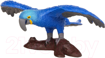 Фигурка коллекционная Masai Mara Мир диких животных. Птица попугай голубой ара / MM211-169 - фото