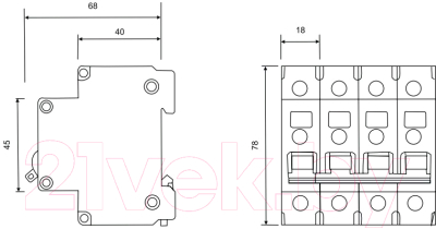 Выключатель нагрузки КС ВН32-100 (100А 1Р)
