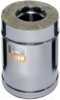 Труба дымохода Ferrum 0.25м 430/0.5мм Ф100x200 / f3801 - фото