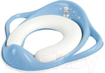 Детская накладка на унитаз Maltex Мишка / 6167 (темно-голубой/белый) - фото
