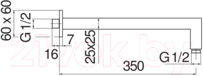 Душевой кронштейн Nobili AD138/24BM