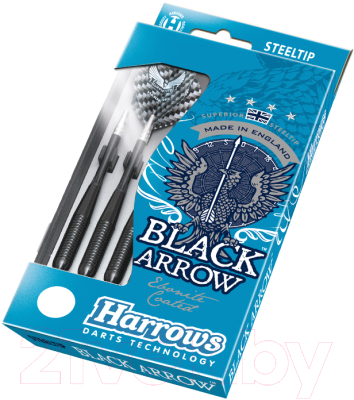 Набор дротиков для дартса Harrows Steeltip Black Arrow 3x24 gK / 842HRED10624 - фото