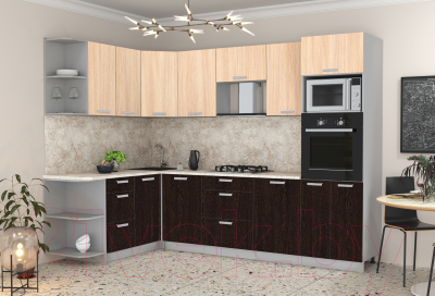 Готовая кухня Интерлиния Мила Лайт 1.68x2.8 левая