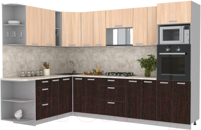 Готовая кухня Интерлиния Мила Лайт 1.88x3.0 левая - фото