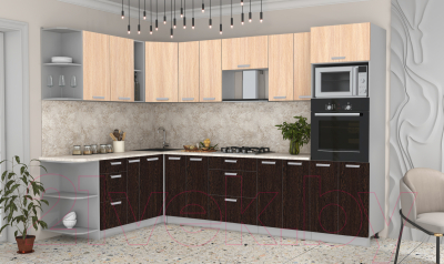 Готовая кухня Интерлиния Мила Лайт 1.88x3.0 левая