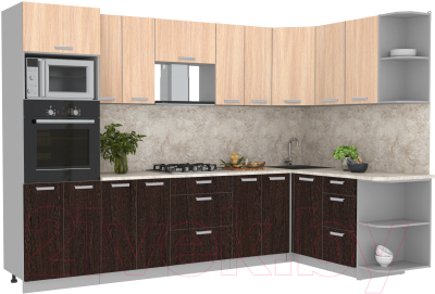 Готовая кухня Интерлиния Мила Лайт 1.68x3.0 правая - фото