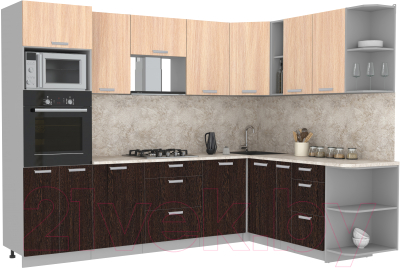 Готовая кухня Интерлиния Мила Лайт 1.88x2.8 правая - фото