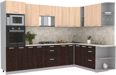 Готовая кухня Интерлиния Мила Лайт 1.88x3.0 правая - фото