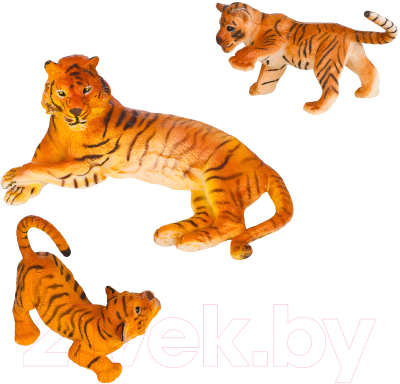 Набор фигурок коллекционных Masai Mara Мир диких животных. Семья тигров / MM211-210 - фото