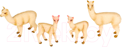 Набор фигурок коллекционных Masai Mara Мир диких животных. Семья альпак / MM211-211 - фото