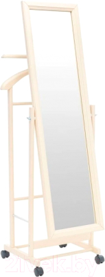 Стойка для одежды Мебелик Костюмная с зеркалом на колесах В 24Н