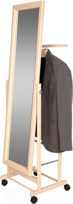 Стойка для одежды Мебелик Костюмная с зеркалом на колесах В 24Н