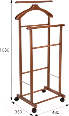 Стойка для одежды Мебелик Костюмная на колесах В 22Н