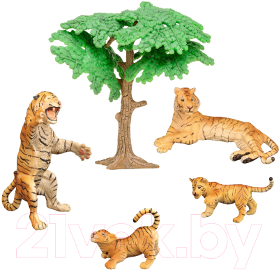 Набор фигурок коллекционных Masai Mara Мир диких животных. Семья тигров / MM211-233 - фото