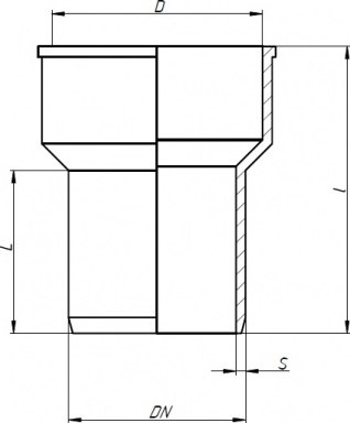 Переходник внутренней канализации Ostendorf HTS ПП 50/40мм / 112910