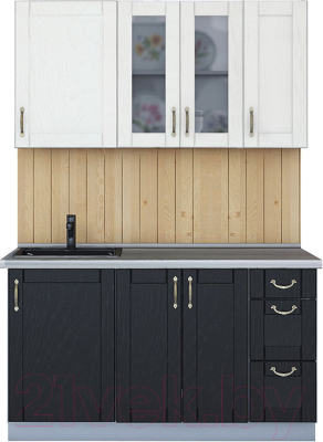 Готовая кухня Интерлиния Мила Крафт 1.4 Б - фото