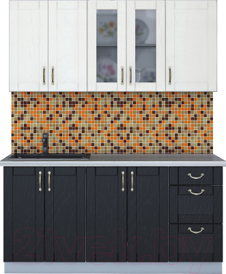 Готовая кухня Интерлиния Мила Крафт 1.6 Б - фото