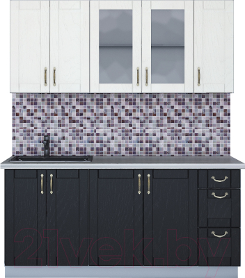 Готовая кухня Интерлиния Мила Крафт 1.7 А - фото