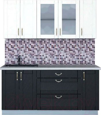 Готовая кухня Интерлиния Мила Крафт 1.7 Б - фото