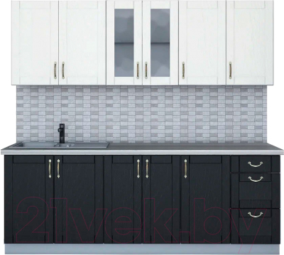 Готовая кухня Интерлиния Мила Крафт 2.2 А - фото