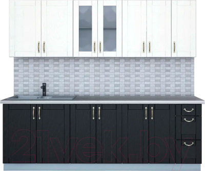 Готовая кухня Интерлиния Мила Крафт 2.3 А - фото