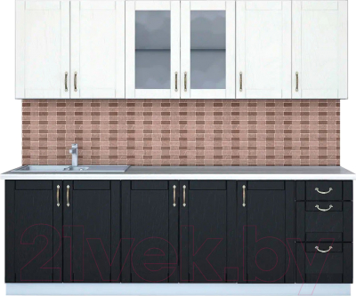 Готовая кухня Интерлиния Мила Крафт 2.4 А - фото