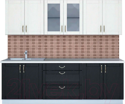 Готовая кухня Интерлиния Мила Крафт 2.4 Б - фото