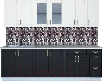 Готовая кухня Интерлиния Мила Крафт 2.5 Б - фото